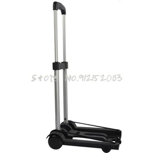 Aluminum Alloy Folding Trolley Car, Light Luggage Cart, Household Shopping Cart, Small Truck, Travel Small Trailer, Grocery Cart