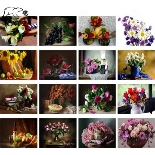 Table Flower Plate Decoration Diamond Painting Jewelry Cross Stitch Flower Picture Handmade Diy Gift Diamond Mosaic Home Decor