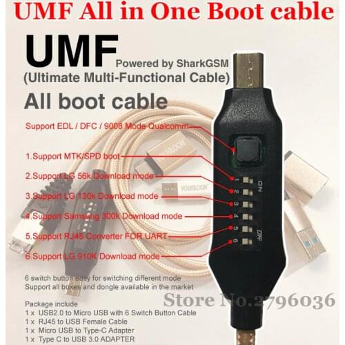Umf /all in one Cable for edl /dfc for 9800 model For qualcomm/mtk/spd boot for lg 56k/910k