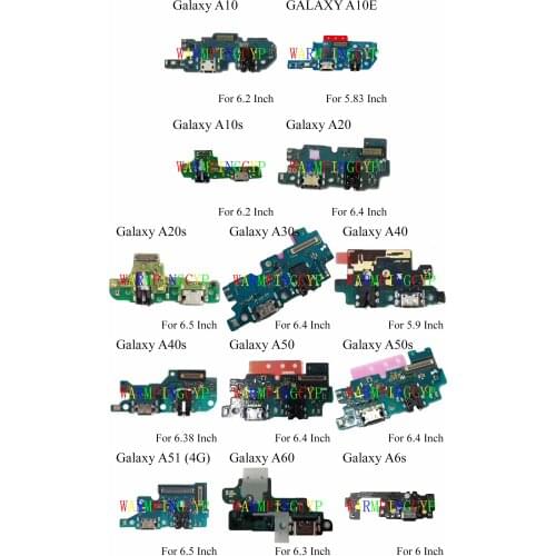 USB Plug Charger Sub Board Flex Cable For SAMSUNG Galaxy A10 A10E A10s A20 A20e A20s A30 A30s A40 A40s A50 A50s A51 4G A60 A6s A