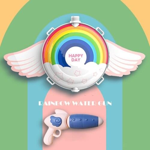 2L Large Capacity Backpack Pump Water Toy Children Sprayer Toys Angel-shape Summer Outdoor Funny Pull-out Water Toy Kids Gifts