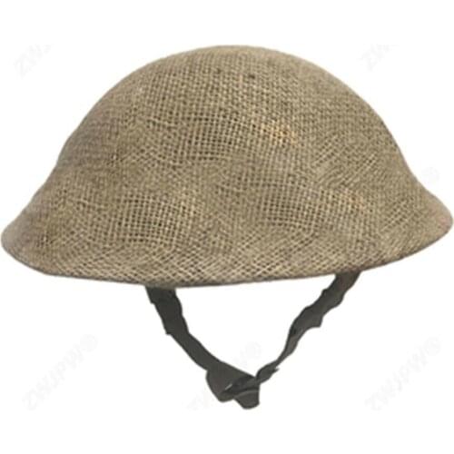 MILITARY WWII BRITISH UK ARMY BRODIE TOMMY STEEL HELMET WITH PROTECTIVE COVER