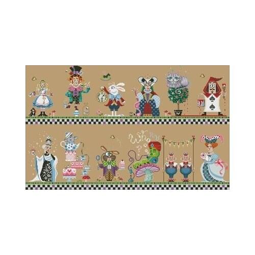 Magazine-Alice in Wonderland Counted Cross Stitch Kit Cross stitch RS cotton with cross stitch Magazine money