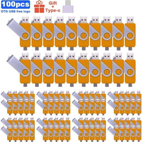 100pcs/lot OTG 3 in 1 type-c USB 8GB usb flash drive 32GB 64GB 128GB pen drive memory stick 16GB Business flash disk free logo