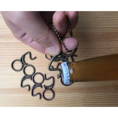 1000pcs/lot Mini Retro Keychain Beer Bottle Opener Portable Metal Bar Hangings Keyring Opener Wedding Party Favor gift