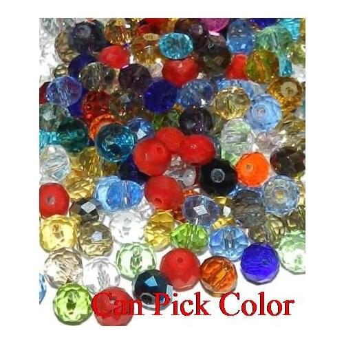 4mm 500Pcs/lot top quality Mixed Faceted Rondelle Glass Crystal Beads spacer Bracelet necklace Making DIY Round free shipping