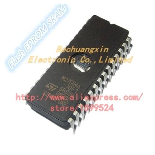 Free shipping M27C64A-10F1 M27C64A 64 Kbit 8Kb x 8 UV EPROM and OTP EPROM CDIP28 New Original 5pcs/1lot