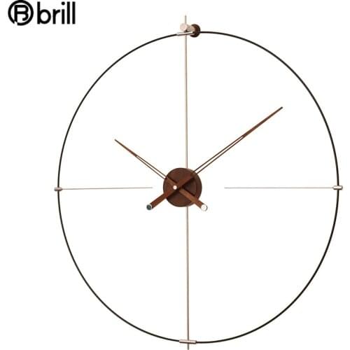 Large Silent Modern Wall Clock Metal Nordic Spain Luxury Wall Clocks Home Decor Large Wall Clock Living Room Modern Design 50