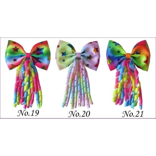50 BLESSING Good Girl Boutique 4.5" ABC Hair Bow Clip Angel Wing Accessories