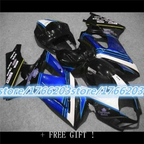 Black blue white Motorcycle Bodywork Fit For Suzuki GSXR1000 2007-2008 K7 Fairing kit Set GSXR 1000 GSX-R 1000 07 08 Fairing