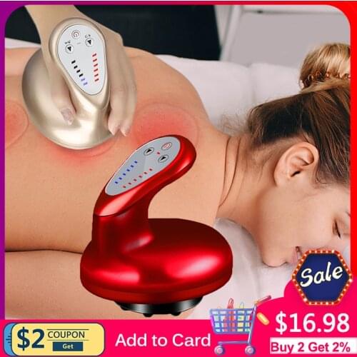 Electric Cupping Cans Body Guasha Massager Slim Negative Pressure Meridian Dredge Magnetic Therapy Suction Scraping Massager