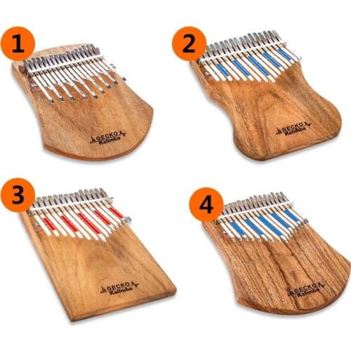 GECKO Kalimba 17 Keys B tones board-style finger thumb piano African indigenou music instruments Xylophone Camphor wood keyboard
