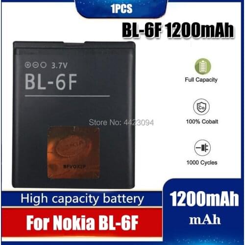 1pc 1200mAh Battery BL-6F For Nokia 6788 N78 N79 N95 6788 6788I BL 6F Lithium Polymer Batteries