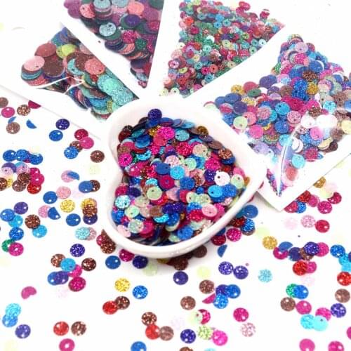 Mix Pailettes 4mm 6mm 10mm Glitters Sequin Flat Round Loose Sequins Sewing Wedding Decoration Craft Scrapbook DIY Accessories