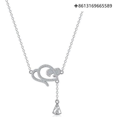 Fashion boutique S925 necklace female lucky cute new puppy pendant collarbone chain female life year rat