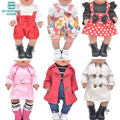 Clothes for doll fit Coat, strap set for 43cm new born doll and American doll accessories