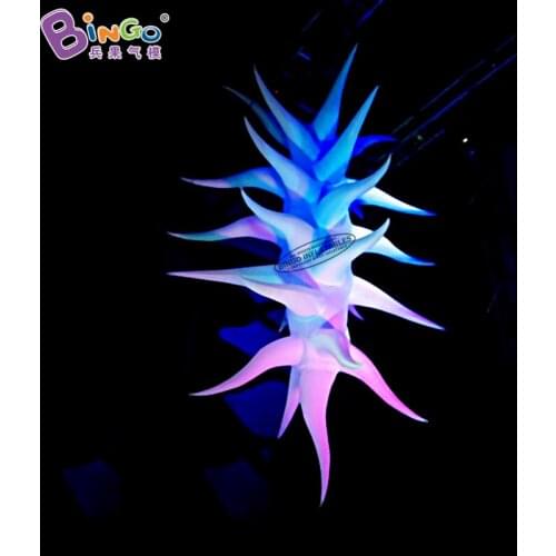 Personalized 2.5mH Hanging Inflatable Wheatear Shape Star Model With Led Lights For Decoration