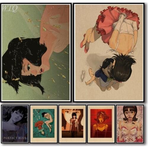 Retro Posters Kon Satoshi Perfect Blue Anime Posters Canvas Painting Wall Decor Posters Wall Art Picture Room Decor Home Decor