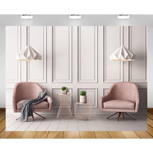 Mehofond Living Room Chic Wall Photography Background Sofa Chandelier Wooden Floor Wedding Backdrop Decor Photo Studio Photocall