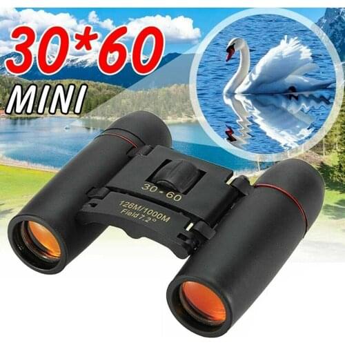 30x 60 Zoom Telescope Compact Foldable Binoculars Roof Prism Pocket With Carry Case Camping