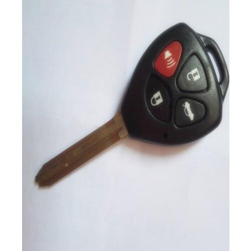 Replacement Key Case With Red Button For Toyota Camry Remote Key Shell 4 Button-Band Open A Door Button