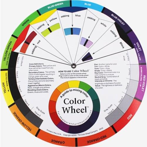 Tattoo Pigment 12 Color Wheel Card Round Rotates Eye Eyebrow Lip Nail Hair Tattoo Microblading Accessories