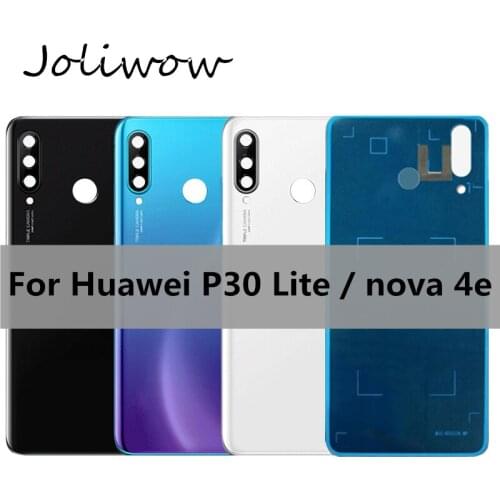 For Huawei Nova 4e Back Battery Glass Cover Replacement For Huawei P30 lite Rear Housing Chassis Door Back Case add sticker