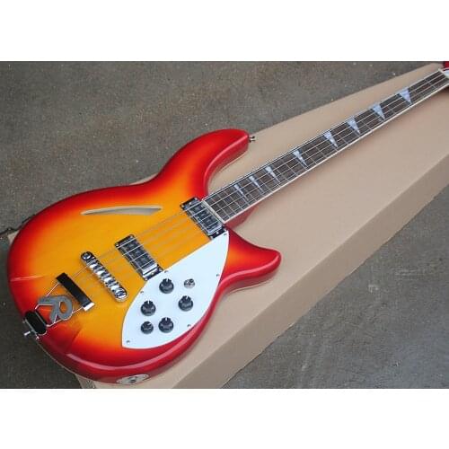 Factory Outlet- 4 Strings Semi-hollow Electric Bass with R Tailpiece,Rosewood Fretboard