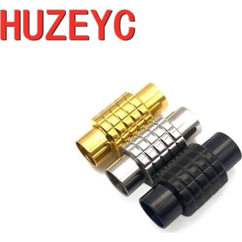 10pcs/Lot Wholesale 6mm Hole Stainless Steel Magnet Buckle Clasp Leather Bracelet Connectors For DIY Jewelry Making Accessories