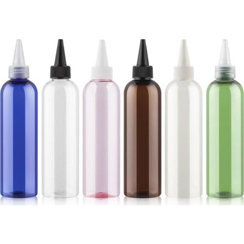 20pcs 250ML Plastic PET Needle Tip Squeeze Bottles Eye Drop Cosmetic Containers Private Label Refillable Lotion E-liquid Bottle