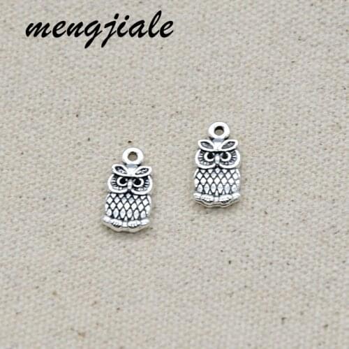 22PCS Wholesale Vintage Metal Mini Owl Charms Pendants For Jewelry Making DIY Handmade