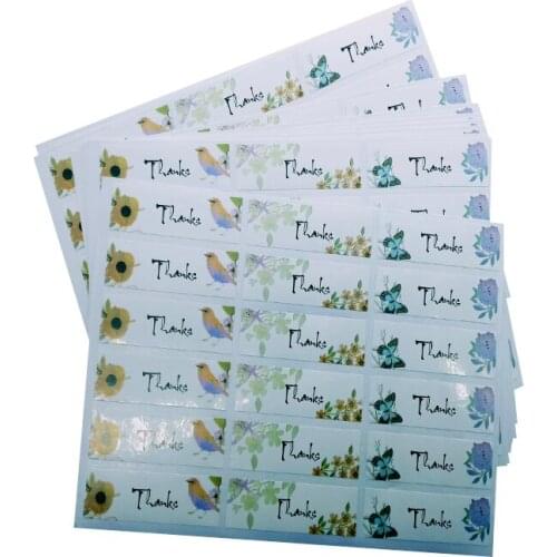 900pcs/lot Long strip label seal sticker self-adhesive cookie bag thanks decoration sticker DIY Decoration Sticker