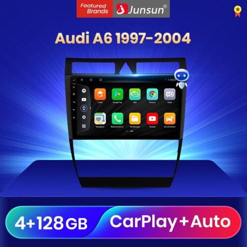 Junsun V3 Qualcomm Voice Control Android 10 Car Radio Multimedia Player For Audi A6 1997-2004 CarPlay Autoradio Stereo 2Din dvd