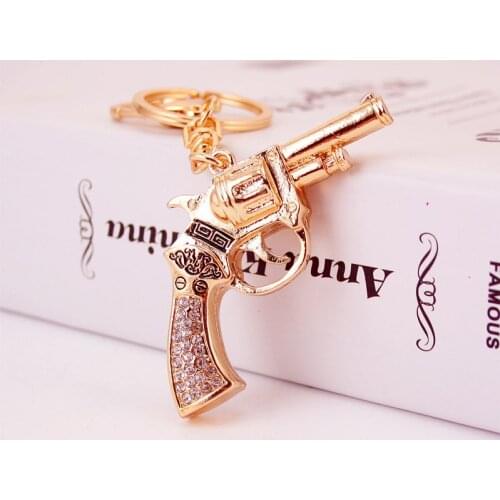 Battleground Survival Escape Revolver Model Keychain Mens Key Ring Metal Pendant