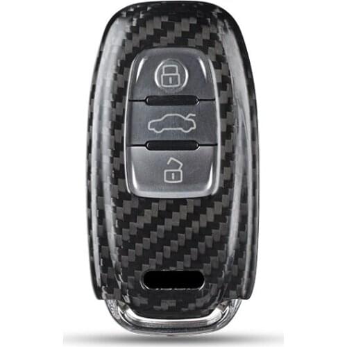 Carbon Fiber Remote Fob Key Case Shell Cover For Audi A4 S4 A5 S5 B8 8K B8.5 A6 S6 C7 A7 S7 4G8 A8 S8 4H Q5 SQ5 8R A8 RS 4 5 6 7