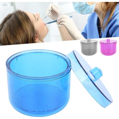 Dental Bur Holder Cleaner Dental Burs Cleaning Soaking Box Round Box Oral Care Cleaning Dentist Material Dental Supplies