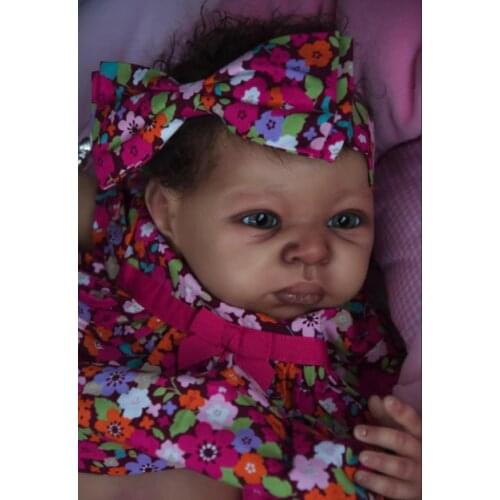 NPK DIY doll parts Popular ethnic reborn doll kit Thandie very soft real touch fresh color unpainted