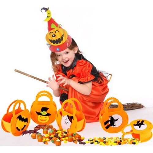 Halloween Candy Buckets Kids Biscuits Packing Packaging Gift Box Bag Favor Boxes Party Gifts For Guests Halloween Decoration