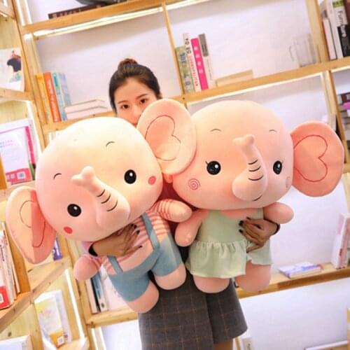30-70cm Kawaii Elephant Plush Toy with Long Nose Pillows Stuffed Baby Toy Cute Soft Plush Elephants Toys Kid Birthday Gift