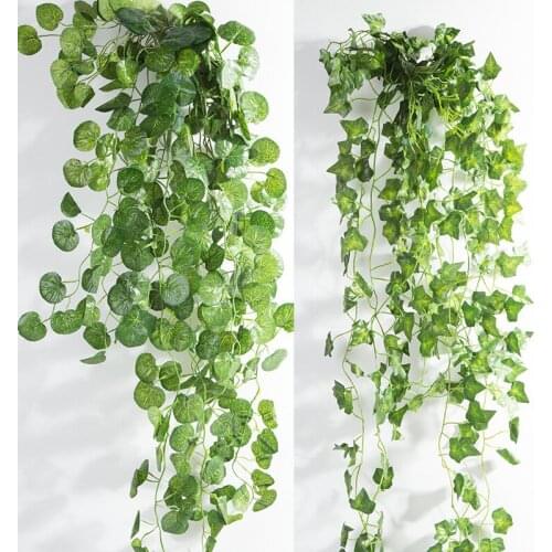 Artificial Plant Leaves Rattan Vine Home Wall Hanging Greenery Decor Craft Art