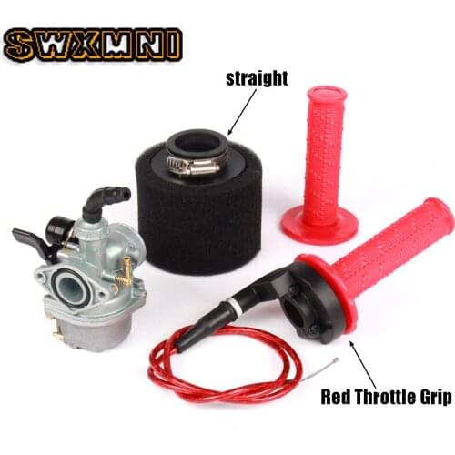 PZ19 Carburetor with Air Filter Throttle Grip For 70cc 90cc 110cc Motorcycle Pit Dirt bike ATV Quad Motocross Enduro Off road