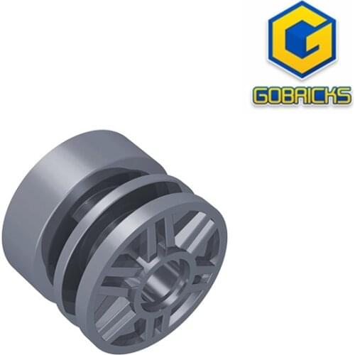 Gobricks GDS-1157 Wheel 18mm D. x 14mm with Pin Hole, Fake Bolts and Shallow Spokes compatible 55981 20896