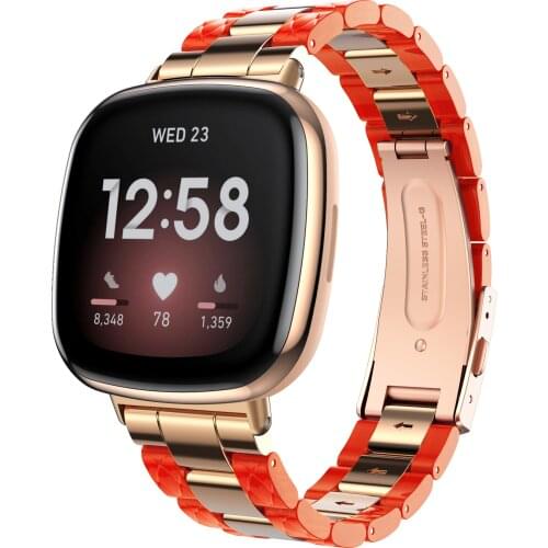ANBEST Lightweight Resin Watchband for Fitbit versa3 Strap Compatible for Fitbit versa3 Fashion Wristband Men Women