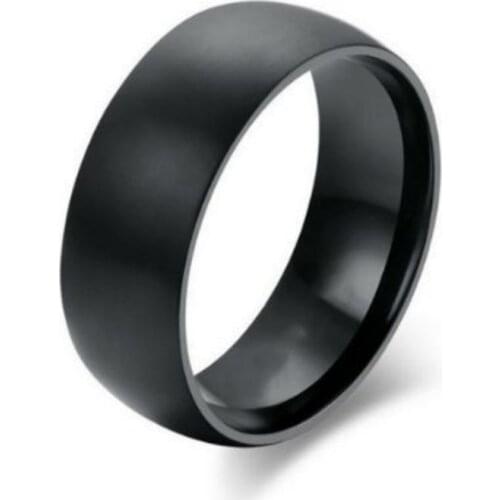 Fashion Men Cool Tiatanium Steel 8mm Wide Ring Wedding Engagement Anniversary Rings Jewelry for Man and Woman Gift Accessories