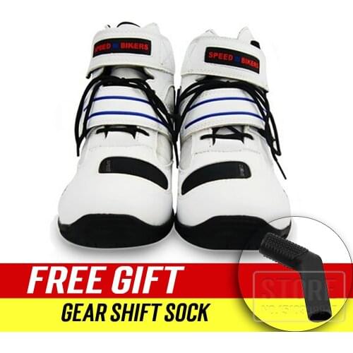 Motorcycle Soft Microfiber Leather boots Motobiker shoe protector motorbots Speed biker Moto Shoes Racing boot