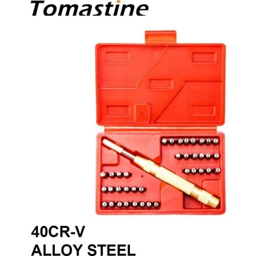 36pcs Letter Number Leather Steel Punch Set Metal Jewelry Stamping Tools Custom Logo Printing Carving stamps Tool Sets