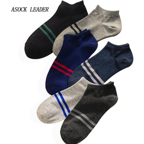 6 Pairs/Lot Spring&Summer New Cotton Mens Socks Shallow Mouth Color Short Socks Art Funny Sock Men Fashions
