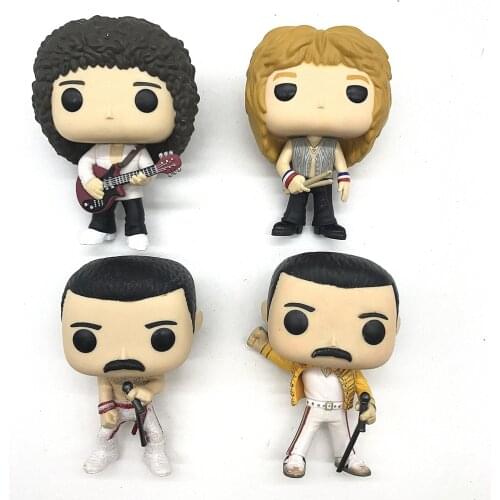 Original queens-rocks roger Taylor/brian may /FREDDIE MERCURY band model toy vinyl figure no box