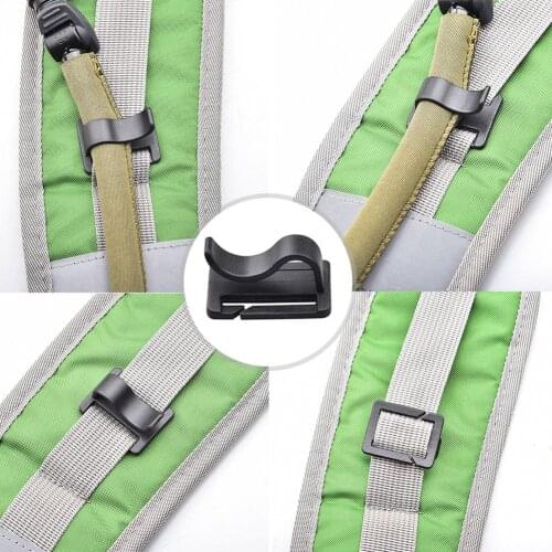 Rotatable Drinking Tube Clip Molle Hydration Pack Water Bladder Drinking Hose Webbing Fixing Clamp for Outdoor Camping Climbing