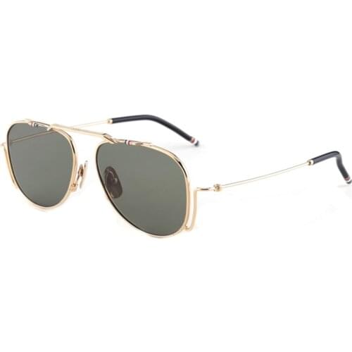 Luxury New York Brand Thom Vintage Pilot Alloy Sunglasses TBS917 Retro Metal Frame for Male and Female with Original Box